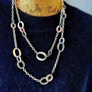 Matte Silver & Black necklace